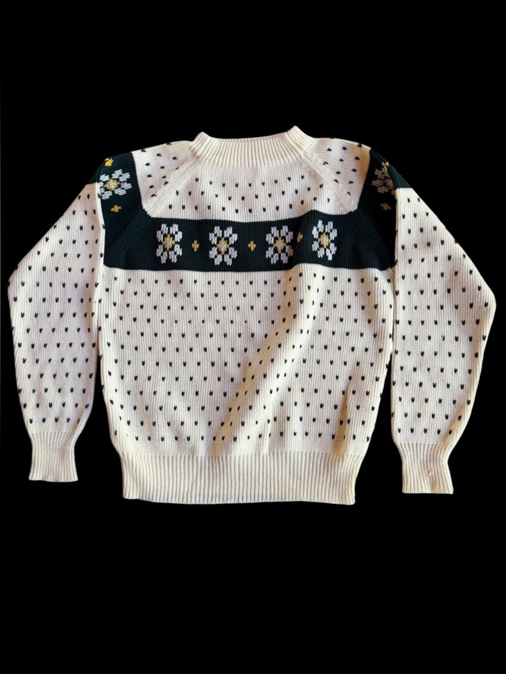 1970s Richman Brothers 100% Acrylic Fair Isle Crewneck‎ Sweater